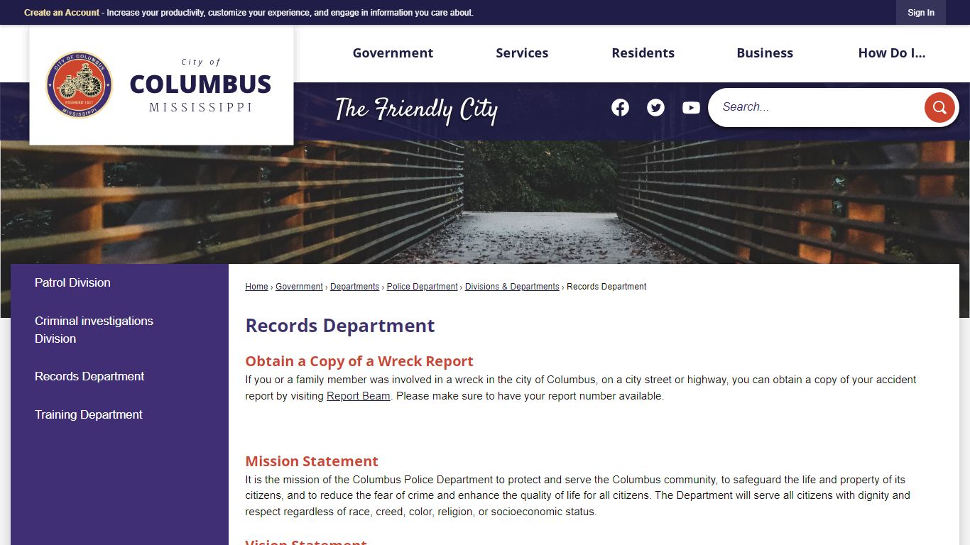 Records Department | Columbus, MS